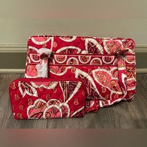 Vera Bradley Rosy Posies Shoulder Bag and Wallet